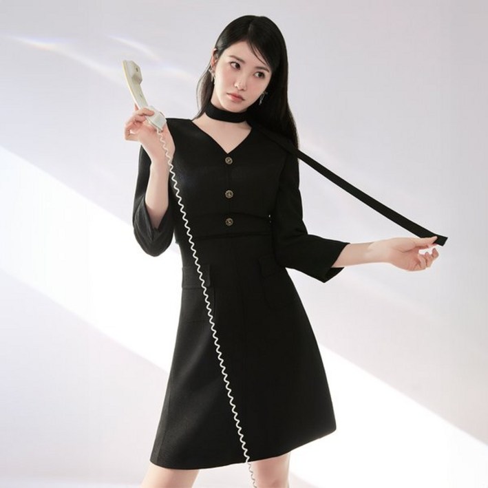 백화점정품 잇미샤 타이 셋트 트위드 피스 브랜드 편한 심플 여자 여성 매장