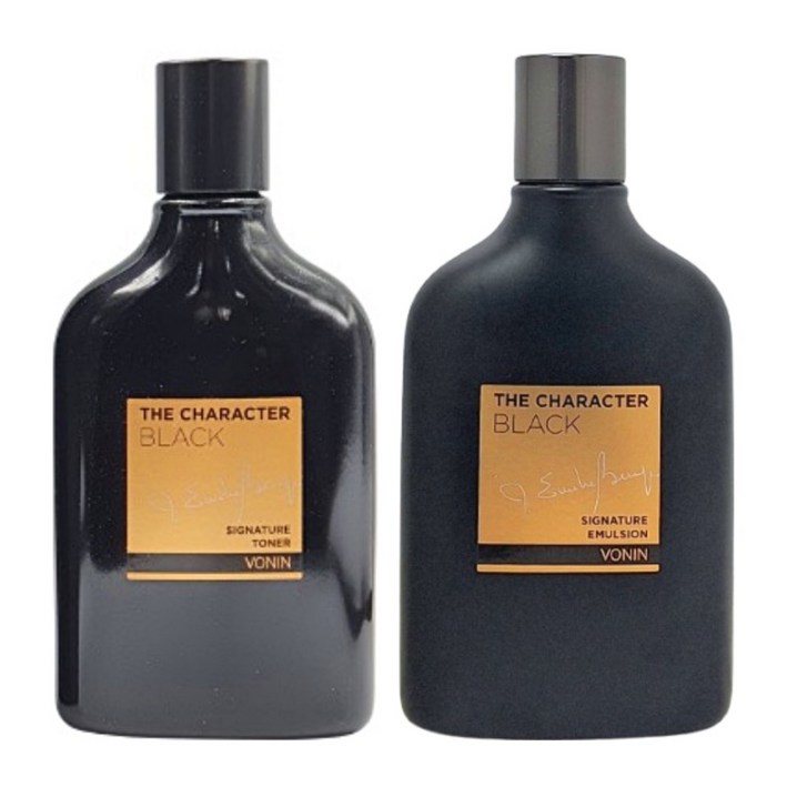 보닌 더 캐릭터 블랙 시그니처 남성 2종 세트 스킨 140ml  5ml 에멀전 140ml  5ml
