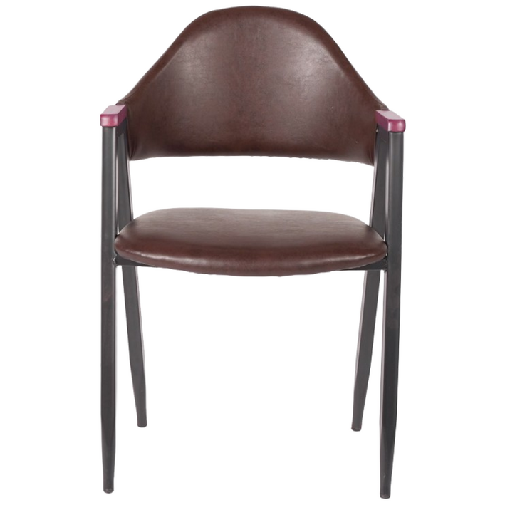 천하퍼니처 비올렛 우드 철제 식탁의자(460X460), 브라운, 1개