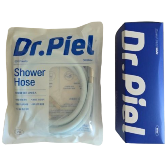닥터피엘 샤워기호스 특가세트 와이드 샤워기  에코 샤워호스 바닐라 블루 1.5m  2.0m 선택