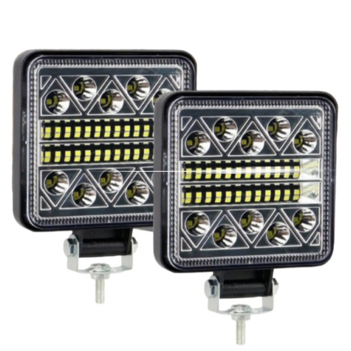 대신스토어 102W 고출력 LED조명 써치라이트 방수IP67 화물차트럭 지게차 트랙터 포크레인 해루질 차폭등 작업등 다양한용도 배터리 DC 12-24V전용, 1개