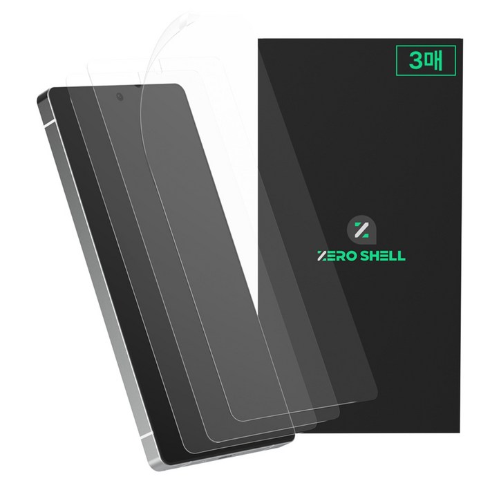 제로쉘 갤럭시 자가복원 TPU 클리어 액정 보호 필름 3P, 1세트