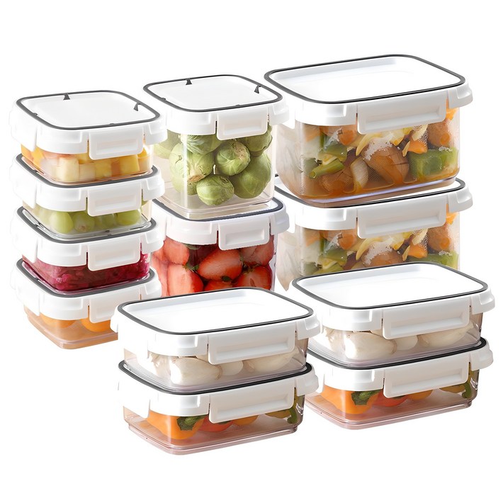 창신리빙 스카이락 밀폐 반찬용기 12종 세트