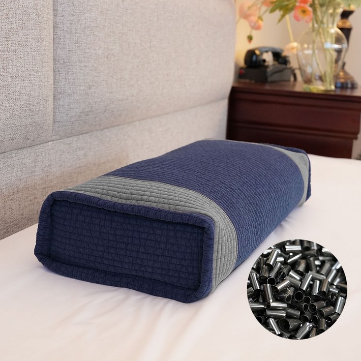 사랑예감 피그먼트 바이오칩 사각 베개, 파랑, 1개