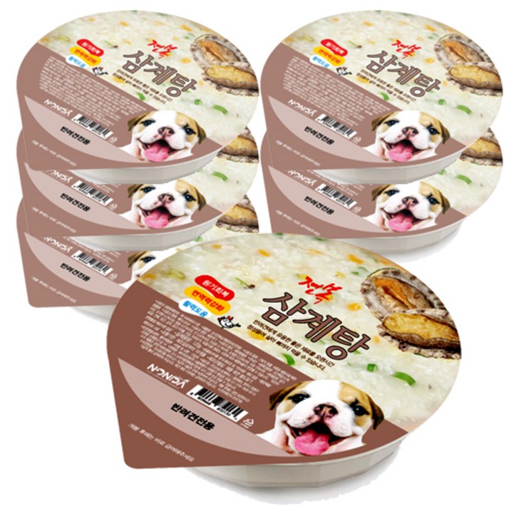 논다 강아지 간식파우치, 전복삼계탕, 120g, 6개