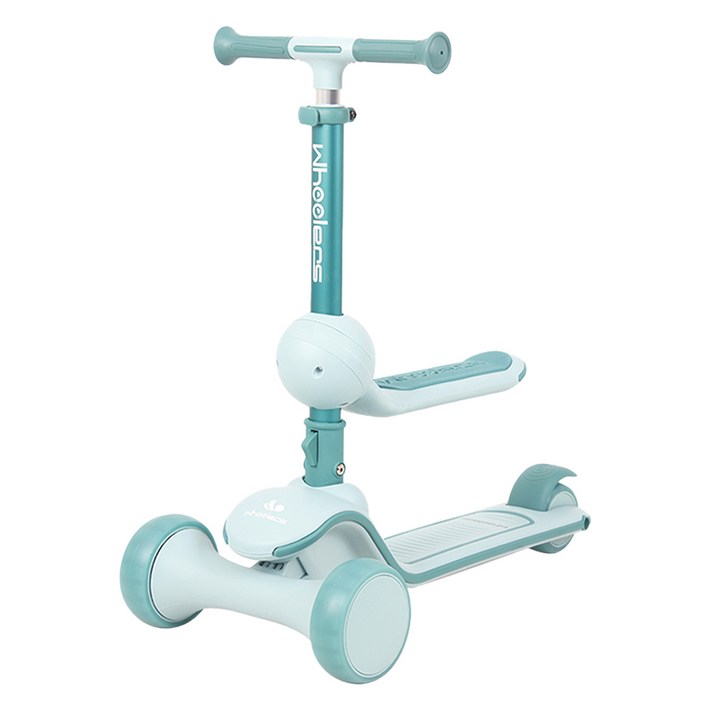 휠러스 아동용 2in1 스쿠터 킥보드 2024년, 민트, 1개