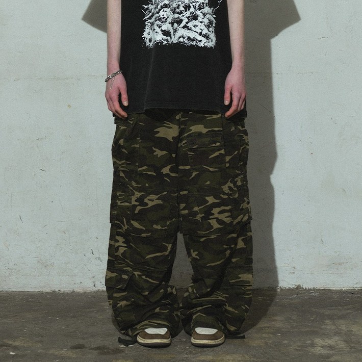 도미넌트 투웨이 절개 카모 팬츠