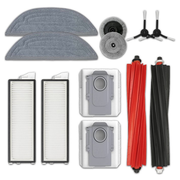 멋진공간 로보락 S8 MaxV Ultra 호환 물걸레 2p  엣지 물걸레 2p  사이드브러쉬 2p  교체용 필터 2p  메인브러쉬 2종  더스트백 2p 소모품 세트, 1세트, 단일상품