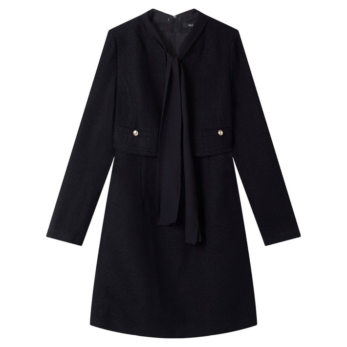 로엠 여성용 자켓형 트위드 미니 원피스