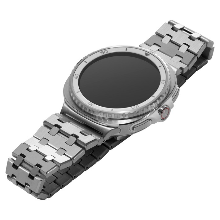 우먼스9999 갤럭시워치8 클래식 로얄오크 메탈 스트랩, 플래티넘실버, 1개