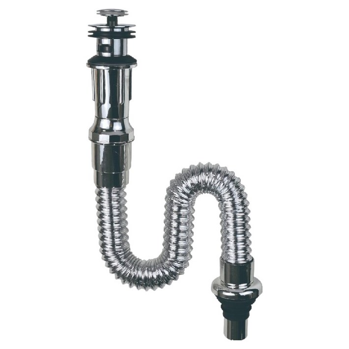 BK 세면대 배수관 폽업 일체형 자바라 트랩 샬럿75