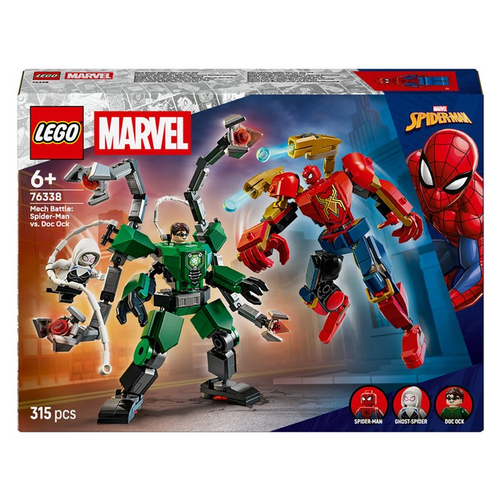 레고 슈퍼히어로 Marvel 로봇 전투 스파이더맨 대 닥터 옥토퍼스 76338