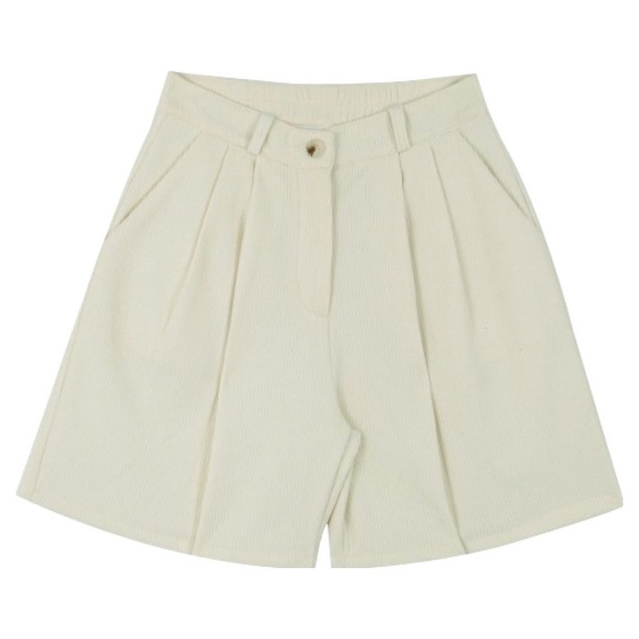 플랜데이 여성용 기모 하덴 코듀로이 스판 숏팬츠 숏