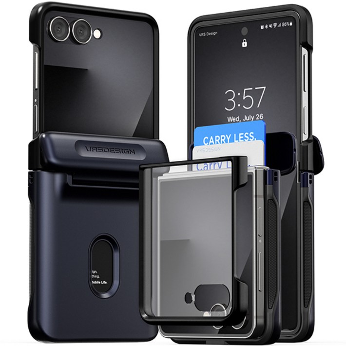 베루스 자동 힌지 보호 카드 수납 모던 고 휴대폰 케이스