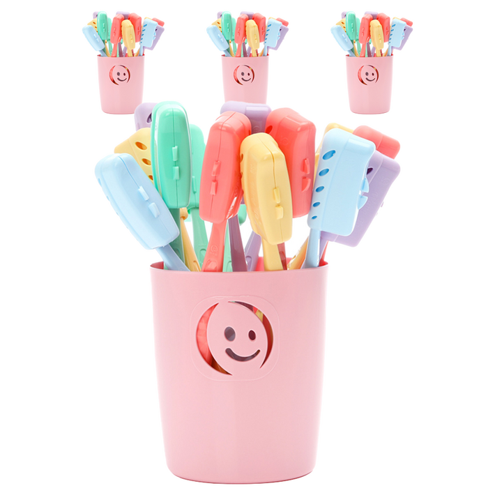 왕타 칫솔 바스켓 앤 커버 10p 걸이 5p 칫솔10p 바구니 랜덤 발송, 4세트