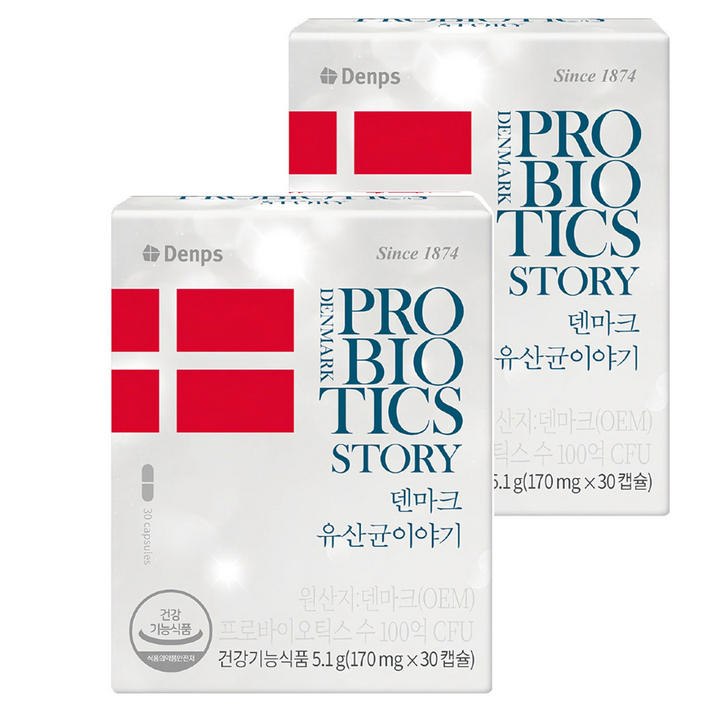 덴프스 덴마크 유산균이야기, 30정, 2개