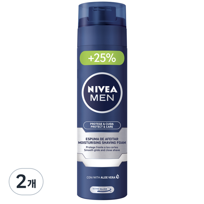 니베아 맨 프로텍트 앤 케어 쉐이빙 폼, 250ml, 2개