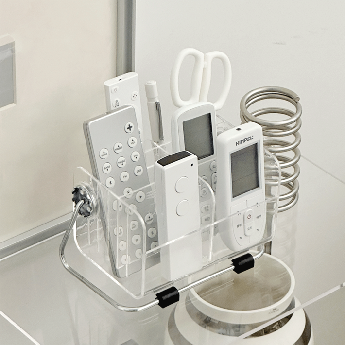 데미무드 리모컨 정리함 아크릴 칸칸이 수납함