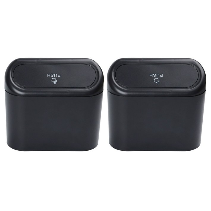 코히모 차량용 원터치 휴지통 5W0111, 블랙, 2개