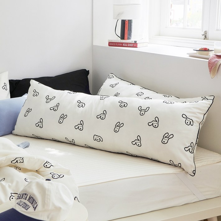 쁘리엘르 통세탁 롱 쿠션 바디필로우, 마루크림