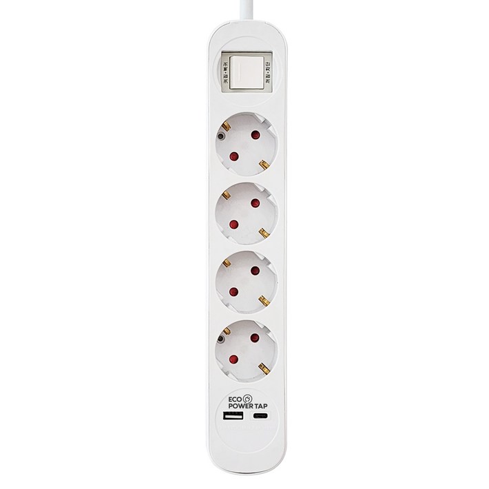 에코파워탭 USB 3in1 충전 멀티탭 4구