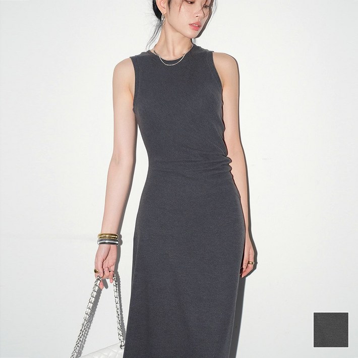 데일리 심플 시크 나시 롱 원피스