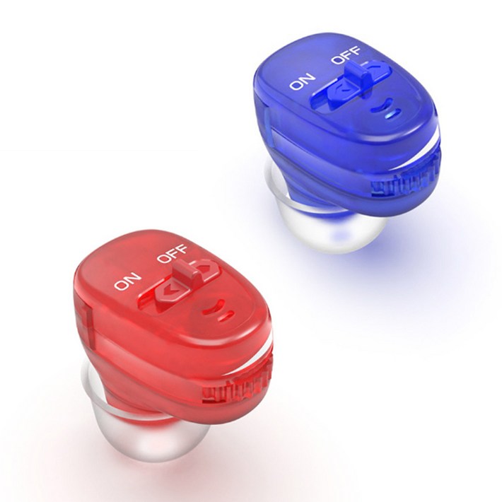 신형 레드 블루 음성증폭기 무선 소형 초경량 소리증폭기 음성 보조기