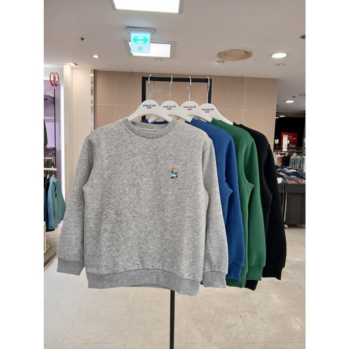 폴햄키즈  공용 플리스 기모 맨투맨 25신상세일 PKF4TR3811