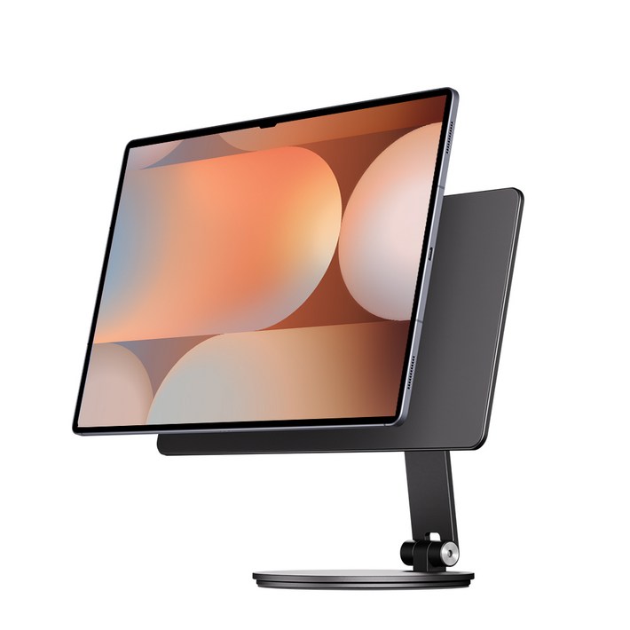 니케 지스냅올인원 갤럭시탭 마그네틱 회전 접이식 올인원 거치대, 실버, 14.6인치S8US9US10U, 1개