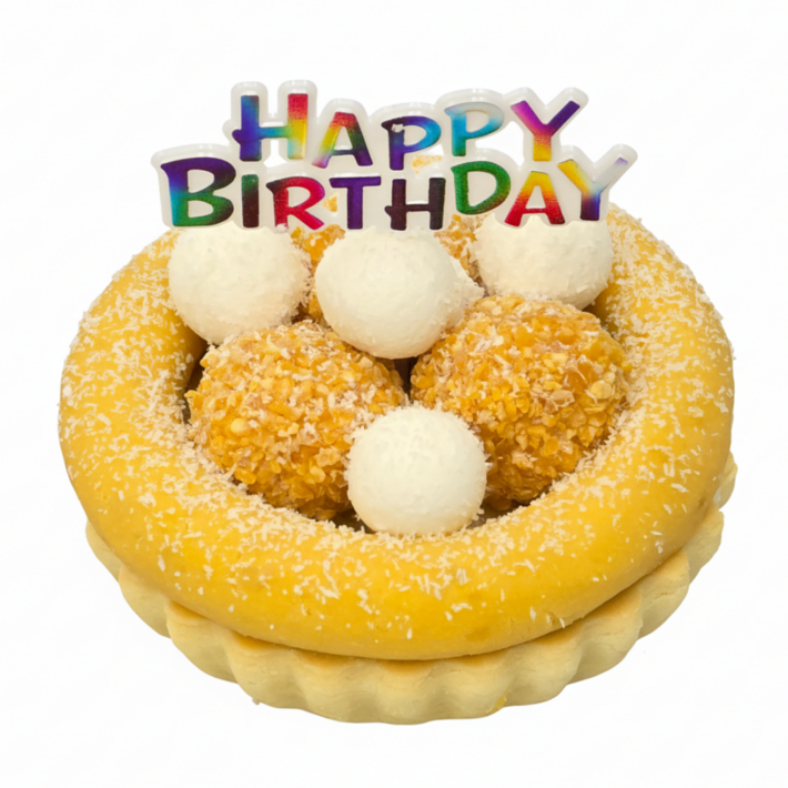 독특 수제간식 강아지케이크 치킨치즈볼 타르트 케이크 사이즈선택 대소 해피벌스데이픽포함, 소, 1박스, 150g