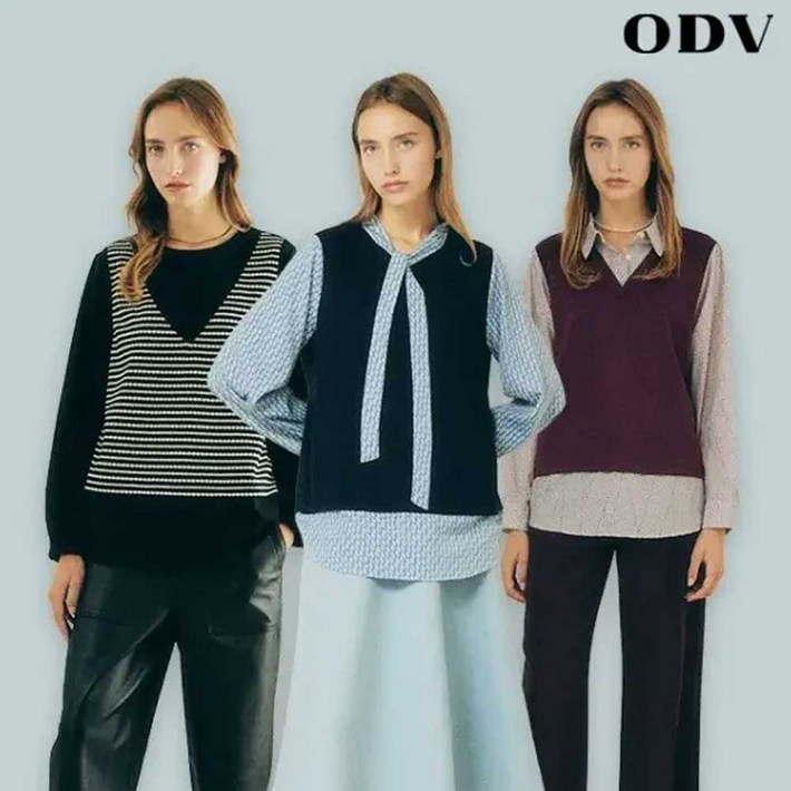 쇼핑엔티 25FW ODV 레이어드 블라우스 3종