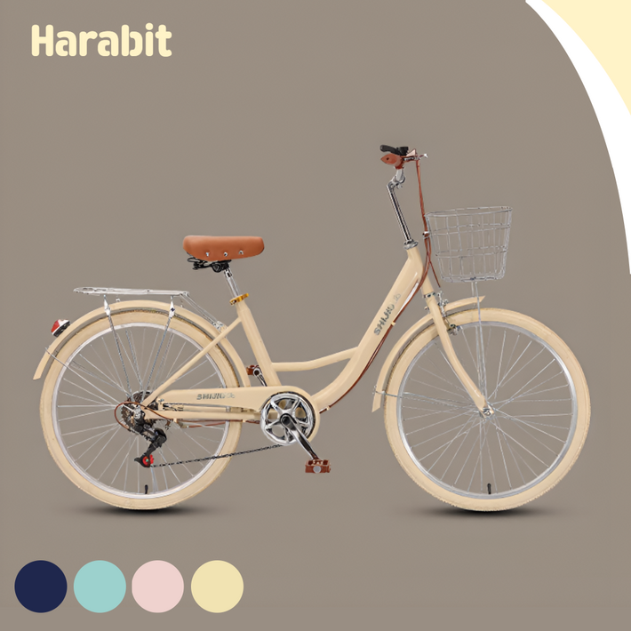 하라빛 여성 자전거 출퇴근 클래식 여성용 입문용 경량 바이시클 가성비 바이크 학생