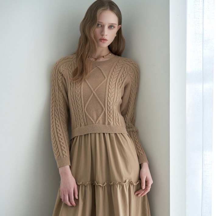 르니앤맥코이 라운드 니트 페미닌 캉캉 원피스 ML02KO400HJY 952697