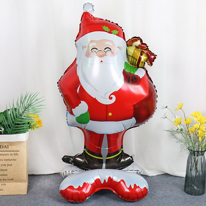 크리스마스 은박 스텐딩 풍선 파티풍선, 1개, 산타