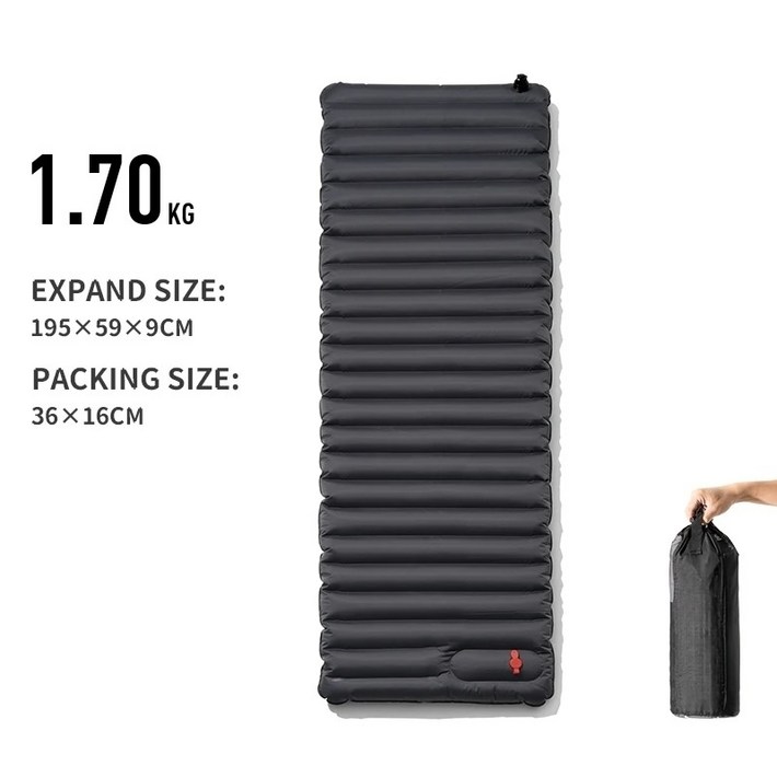 캠핑 싱글 가성비 에어매트 두께 9cm 휴대용 펌프식