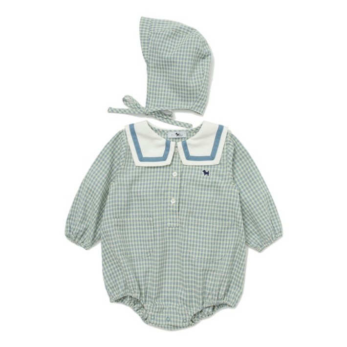 블루독베이비1 (45A1360406) 25FW (MN)빅카라 체크 바디수트