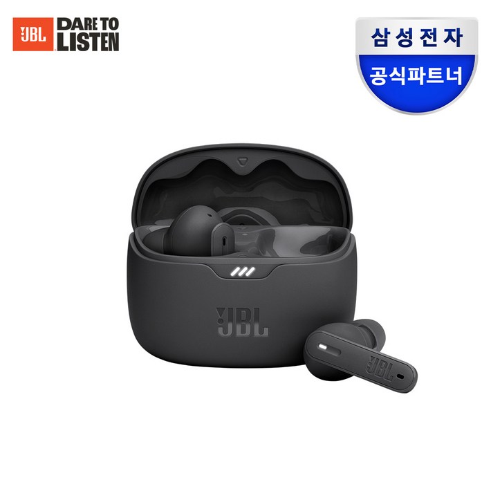 삼성공식파트너 JBL TUNE BEAM 노이즈캔슬링 블루투스 이어폰, BLK 블랙