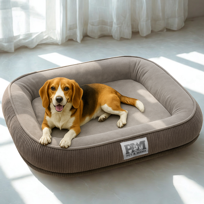 피치가든 강아지 커버분리형 꿀잠 마약방석 M2XL, 그레이, 1개