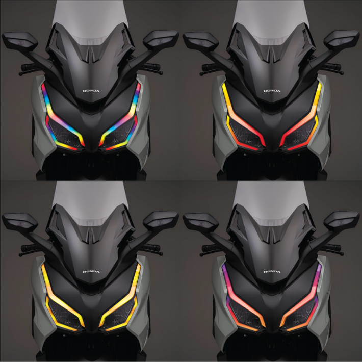 포르자350 그라데이션 라이트필름 혼다포르자350튜닝 20232025, 1.포르자 그라데이션 라이트필름 레인보우, 1개