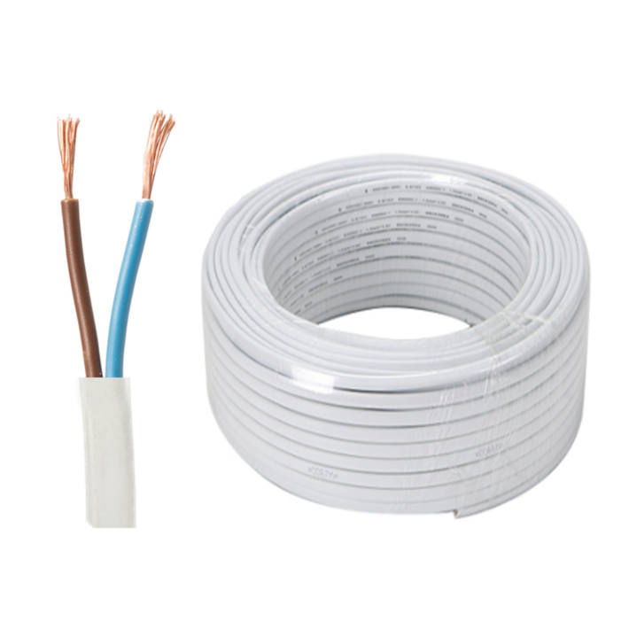 25M국산 VCTF  백색 전선 0.75SQ x 2c 연선 전기선 25M 절단판매