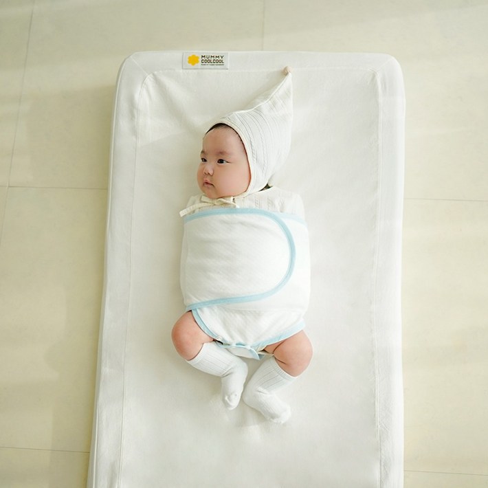 머미쿨쿨 무소음 스와들 스트랩 속싸개 밤부메쉬 S