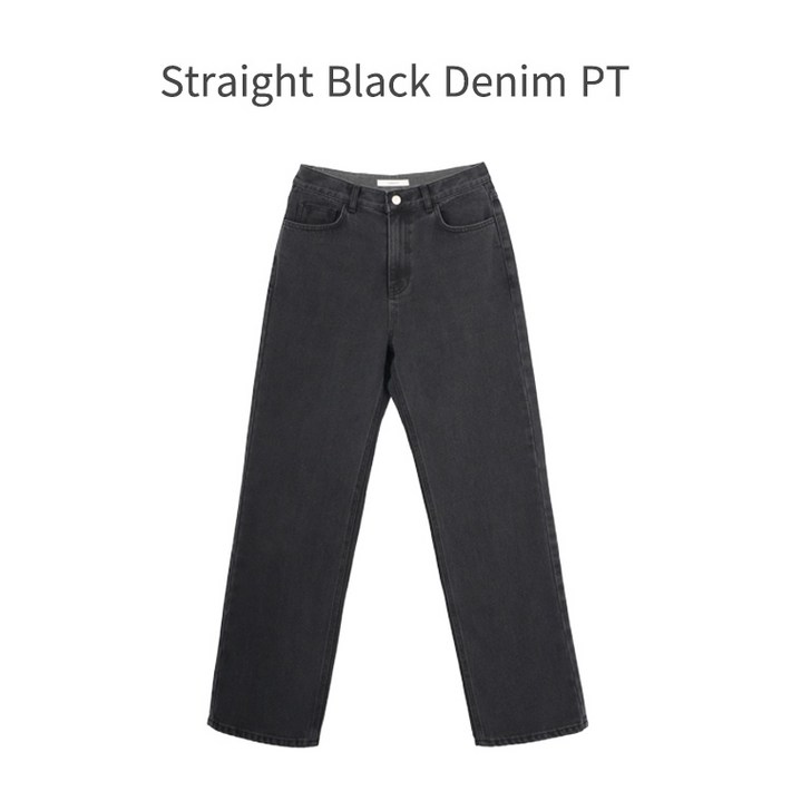 스트레이트 블랙 데님 팬츠 데일리 일자 코튼 일자핏 NOSY 노지