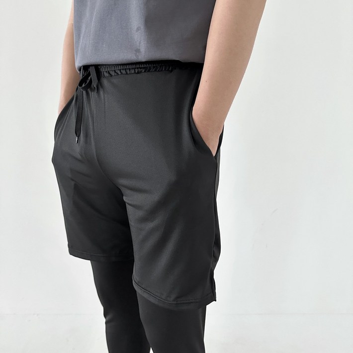 윈트리온 남자 반바지 레깅스 일체형 기능성 스포츠 투인원 1set