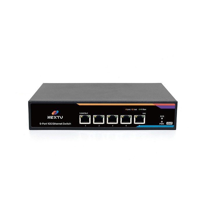 넥스트유 스허비 5포트 10G IGMP 인터넷 스위칭 허브