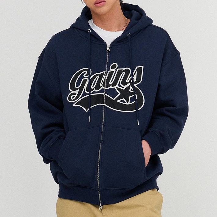 게인스보로 아플리케 스타로고 후드집업 6COLOR