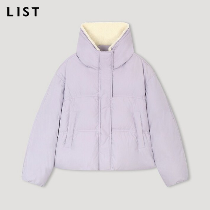 [리스트(LIST)] 부클퍼 하이넥 숏 덕다운 점퍼_TSDJPN80040_LV