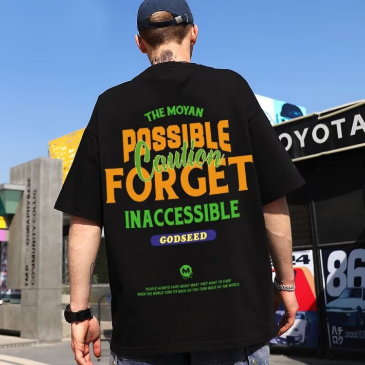 2XL5XL 블루제이 빅사이즈 오버핏 프린팅 반팔티