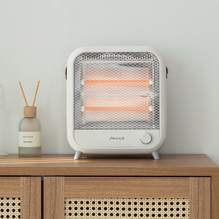 신일 2단 석영관 전기히터 절전형 미니 레트로 캠핑 발난로 전기스토브 SEHNHG400R