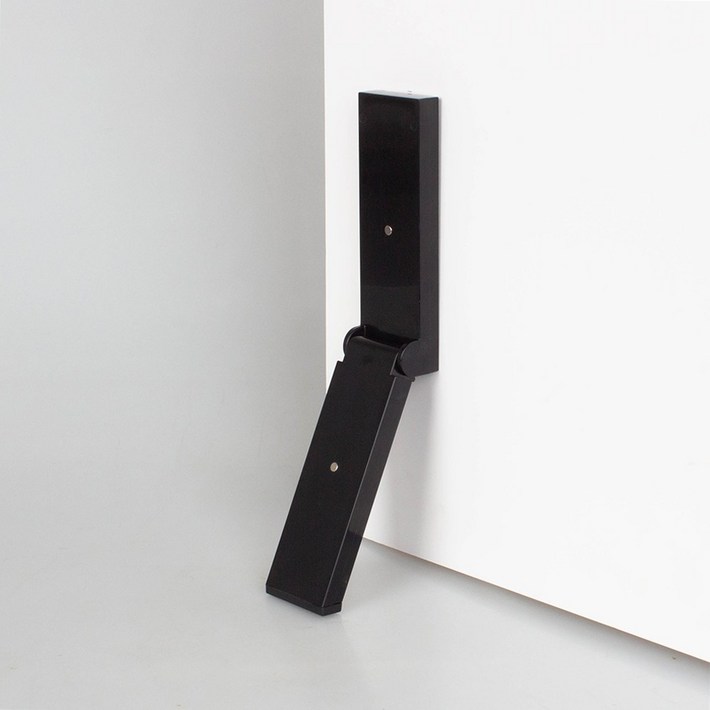 생활지침서 국산 인테리어 현관문 무타공 자석 도어스토퍼, 1개, BLACK