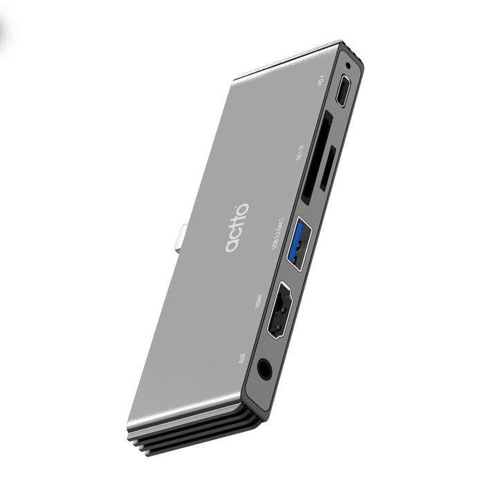 엑토 6in1 C타입 PD HDMI 카드리더 멀티 허브 CRH26, 단일색상